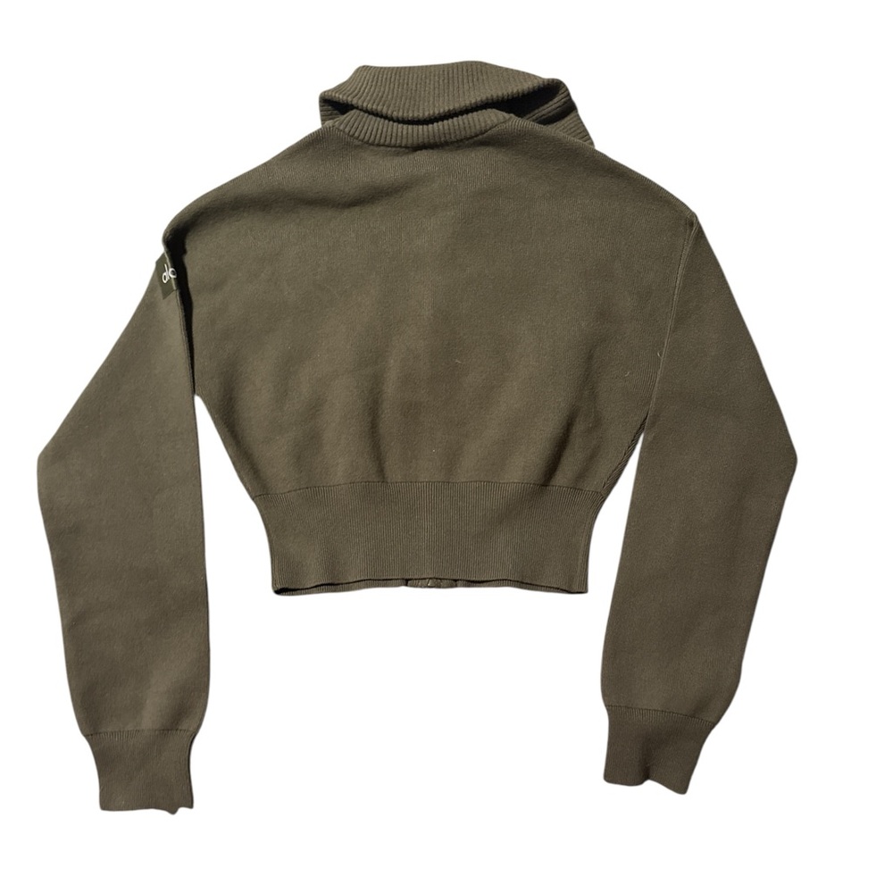 Alo Yoga Scholar Knit Cropped Full Zip Jacket - Picture 5 of 5